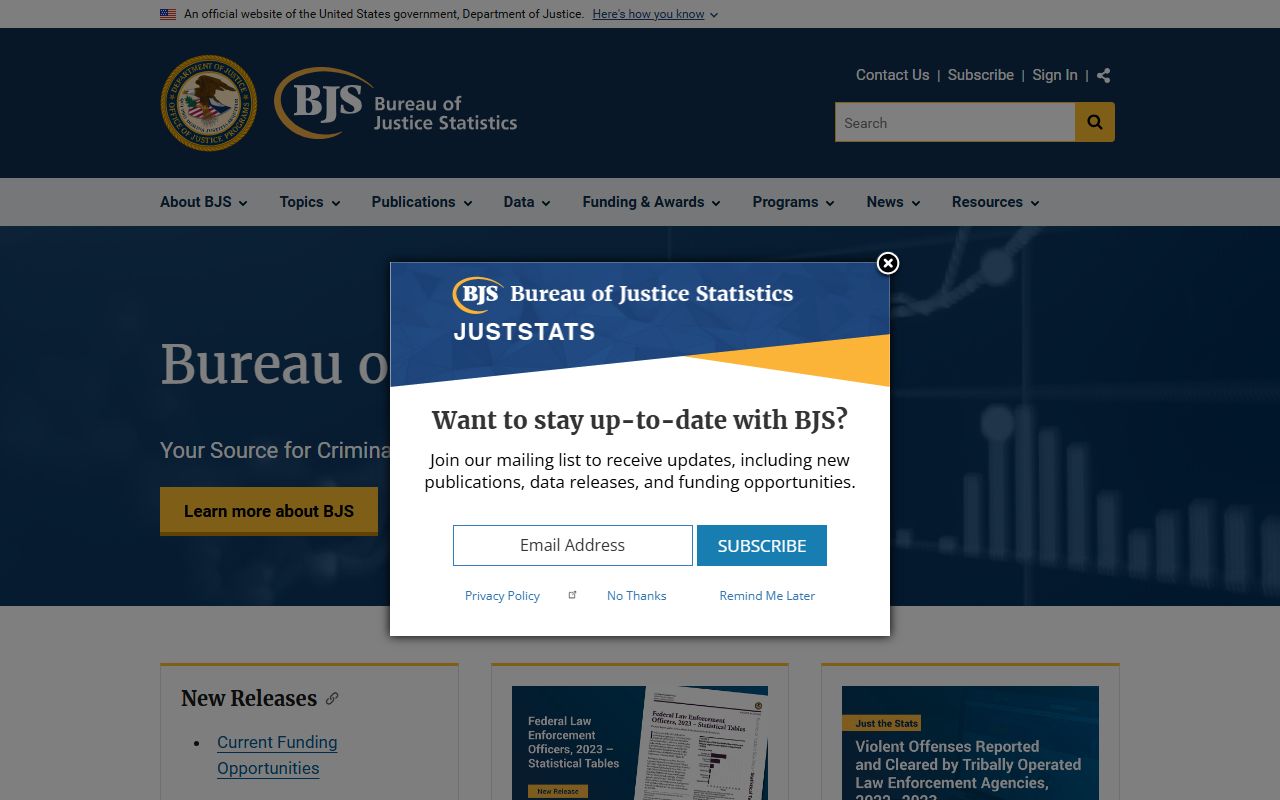 Lancaster County inmate population context on the Bureau of Justice Statistics jail data site